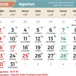 Tanggal Merah Agustus 2026: Libur Nasional dan Cuti Bersama